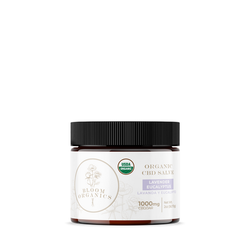 1000MG Organic CBD Salve Lavender Eucalyptus | 1000MG Pomada Orgánica Lavanda | Bloom Organics, LLC